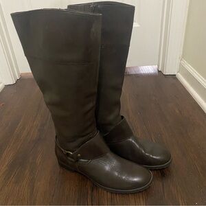 Lauren Ralph Lauren Sulita Harness Riding Boot Brown 9 M